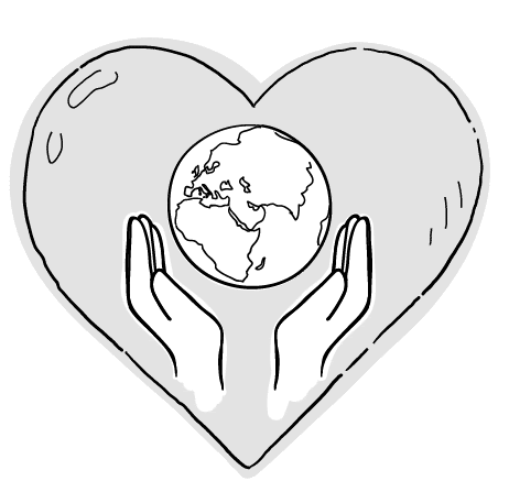 Der Globus in unseren Händen, ein Zeichen für Nachhaltigkeit